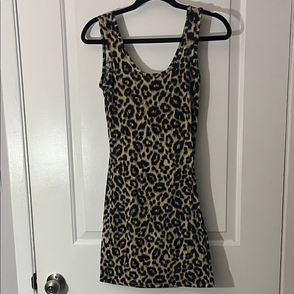 Leopard Print Sleeveless Dress
